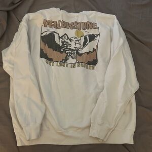 Yellowstone Graphic Crewneck Sweatshirt - White